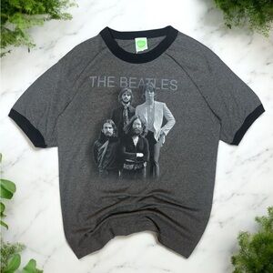 THE BEATLES Y2K Graphic Ringer Band T Shirt